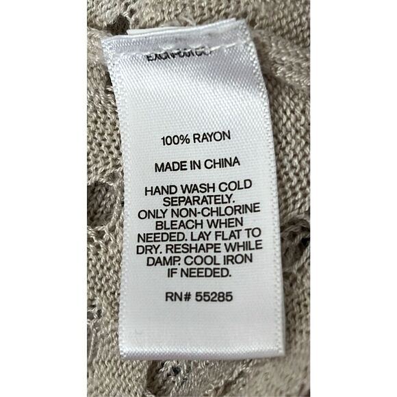 Express Women's Small Knit Taupe Cream Color Pullover Scoop Neck Sweater - Picture 6 of 8